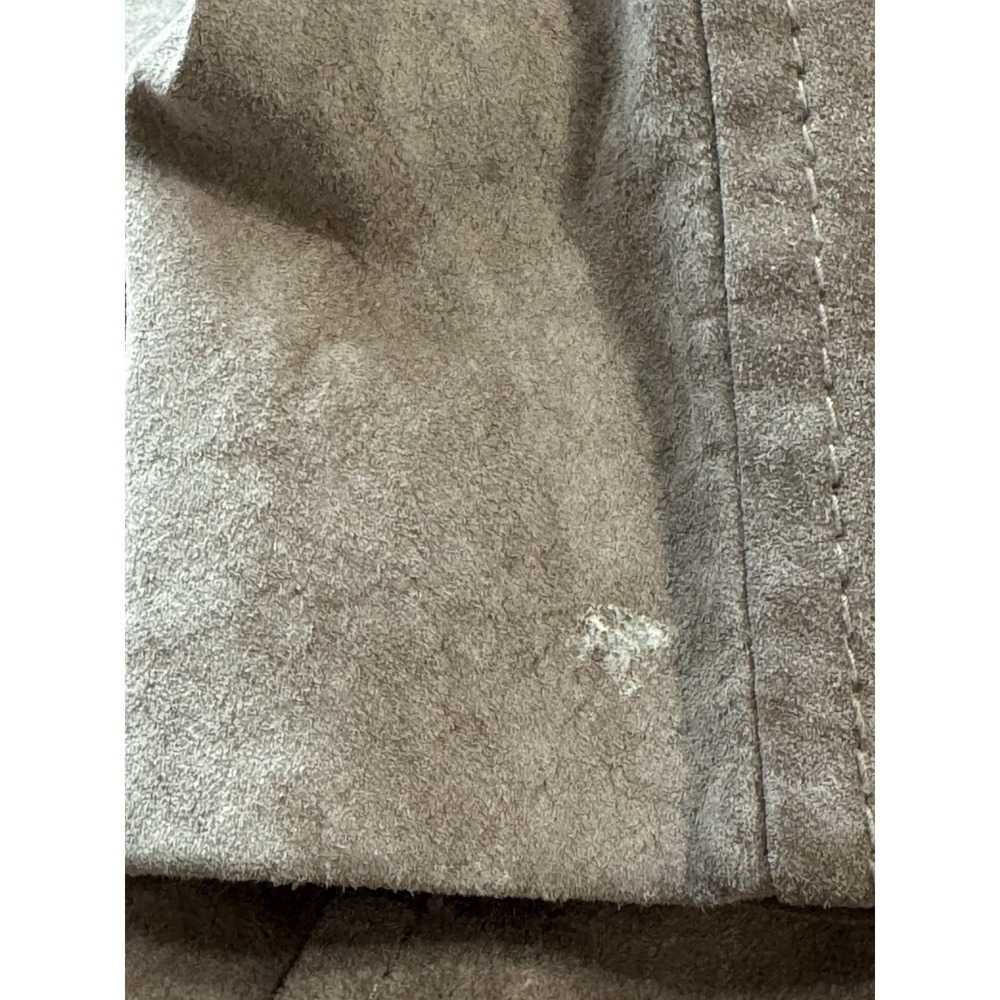 Vintage Liz Claiborne Women's 3X Leather Suede Jacket Tan Full Zip Lined Pockets - Picture 10 of 12